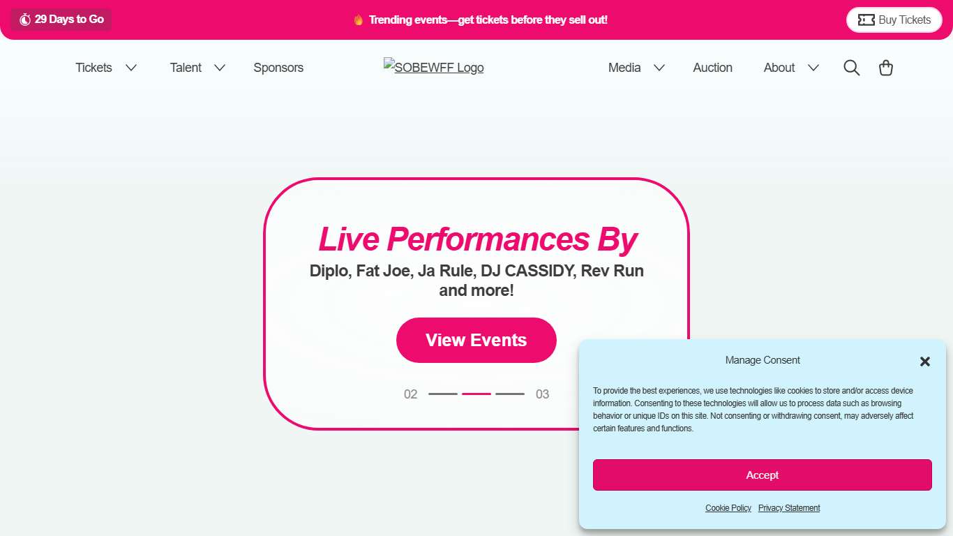 SOBEWFF | February 19 - 22, 2026 in Miami, Florida