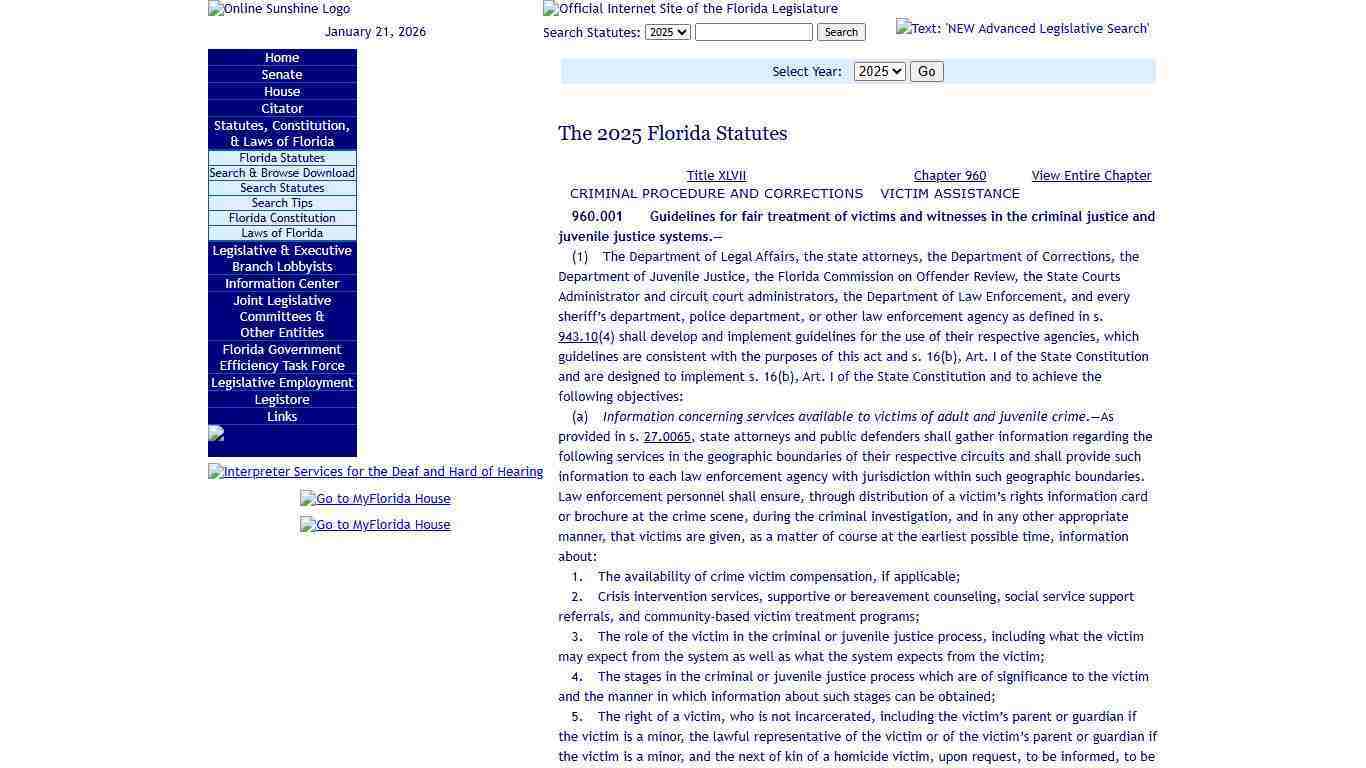 Statutes & Constitution :View Statutes : Online Sunshine